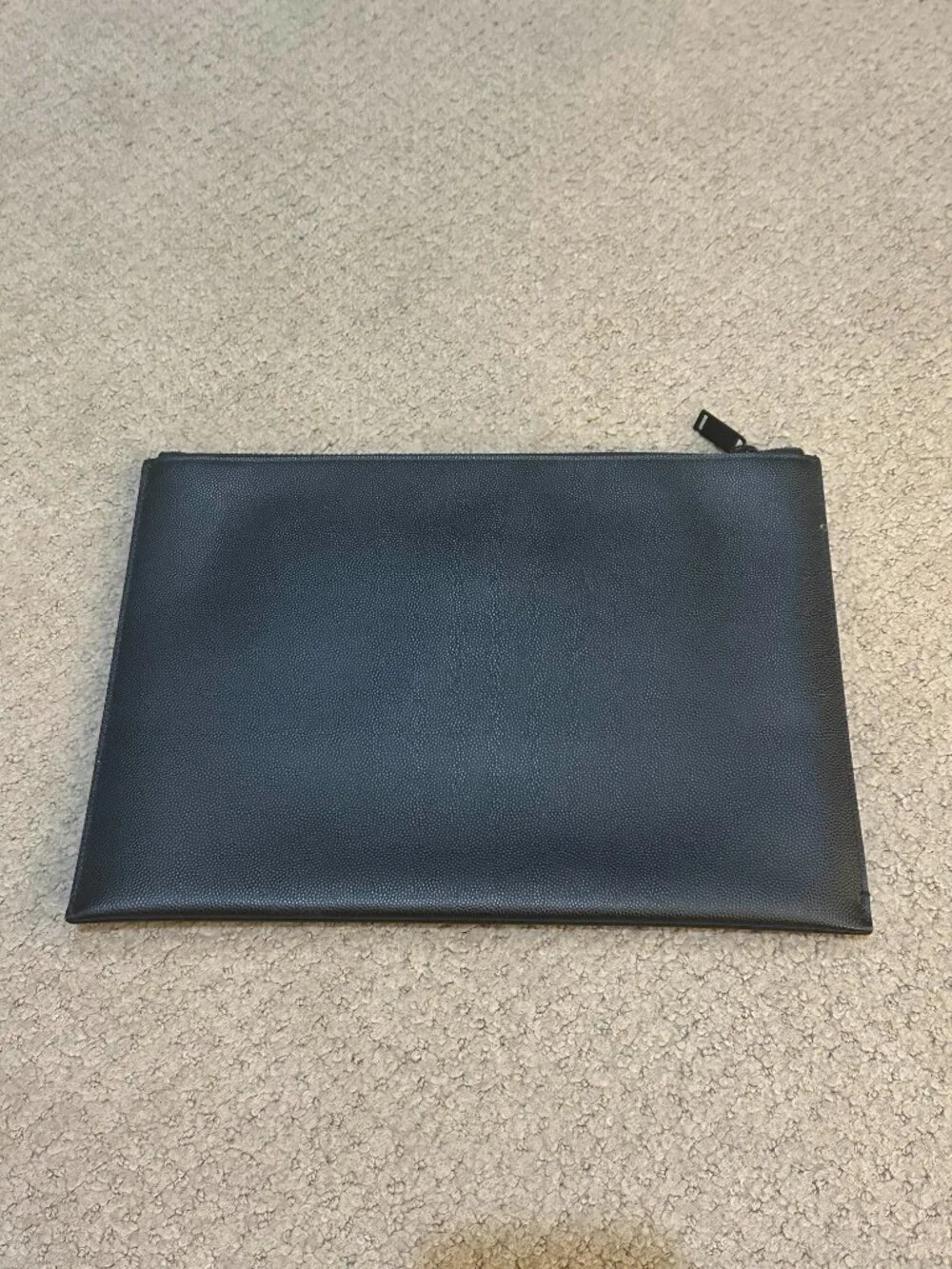 Saint Laurent YSL Cassandre Zip Tablet Clutch Black Leather - Picture 3 of 9